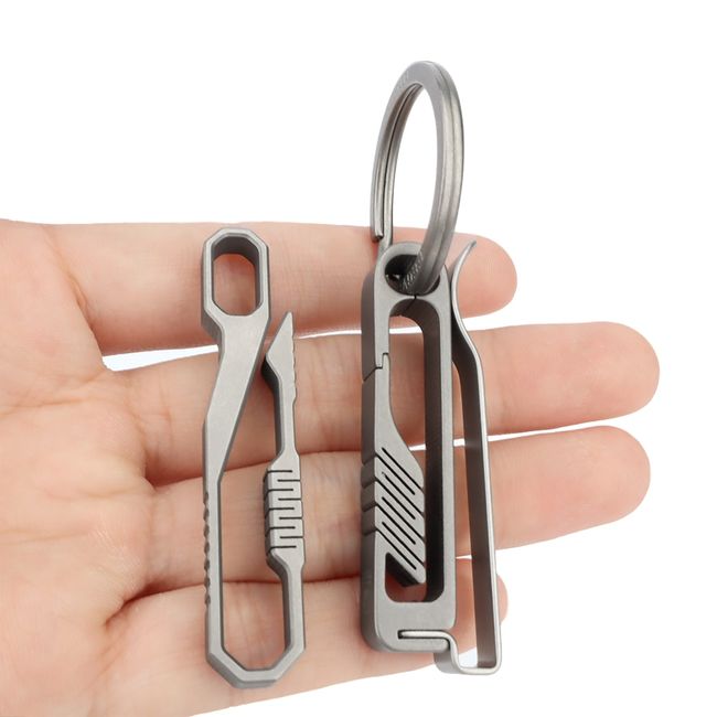 S/L Titanium Alloy Key Ring Hung Buckle Outdoor EDC Tool Keychain Pocket  Titanium Buckle