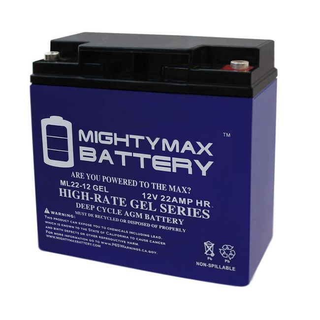 Mighty Max Battery 12V 22AH Gel Battery for Boosterpac ES5000 Battery Booster Brand Product