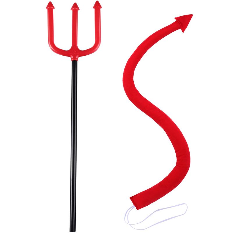 Sumind 2 Pieces Halloween Devil Costume Accessories Devil Tail Devil ...