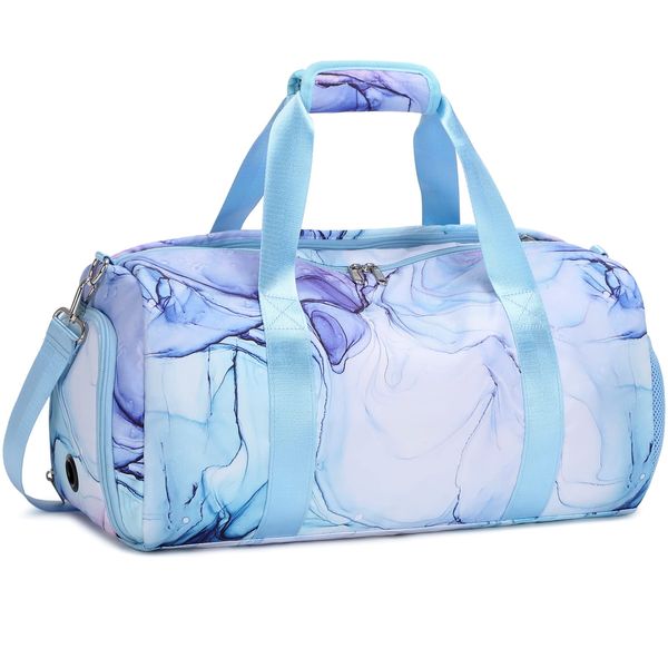 Sports Duffel for Girls Dance Bag Teen Duffle Bag Girls Weekender Bag Teen Gym Bag Travel Ballet Bag with Shoe Compartments