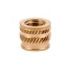 E-Z LOK Threaded Insert for Plastic Tapered Single Vane Brass Thread Inserts 1/4-20 Pack of 50
