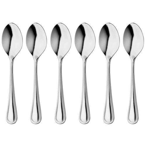Stainless Steel Sliver Tea Spoons Set of 6 - Tea Spoon for Coffee & Dessert, Indoor or Outdoor Picnic Party, Home, Kitchen, Restaurant Camping Cutlery Utensil Set, Dishwasher Safe
