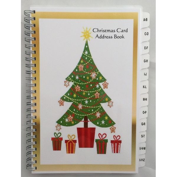 Christmas Card Address Book List Organizer with A-Z Tabs Personalized Gift