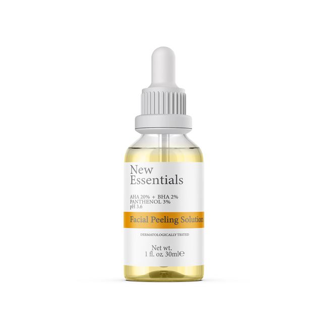 New Essentials Canlandırıcı&Cilt Tonu Eşitleyici Yüz Peeling Serum 30ml(%20 AHA,%2 BHA,%1 Curcumin)