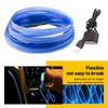 5M Blue USB LED Car Interior Decor Atmosphere Wire Strip Light Lamp Universal US