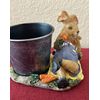 Resin Indoor Outdoor Rustic Farmhouse Bunny Planter Candy Dish Easter Decor Egg