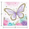 Golden Butterfly Beverage Napkins, 16 ct