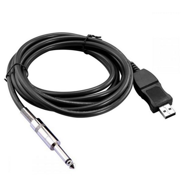 USB 6.3mm Link Cable Adapter for PC Recording USB Guitar Cable to 3M USB Guitar Base