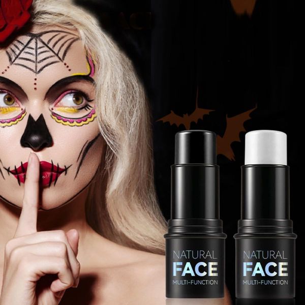 KARLOR Face Paint Stick black white Cream-Blendable Body Paint Stick Set Oil -based Full Body Paint Makeup Stick Halloween Cosplay Festival SFX Makeup Waterproof Face Painting Set(black & white)