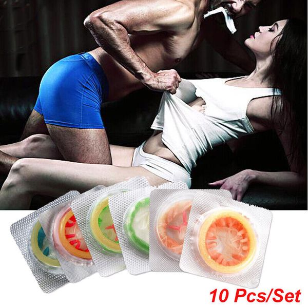 10Pcs/Set Adult Health Sensitive Orgasm Natural Latex Condoms Stimulate Vaginal