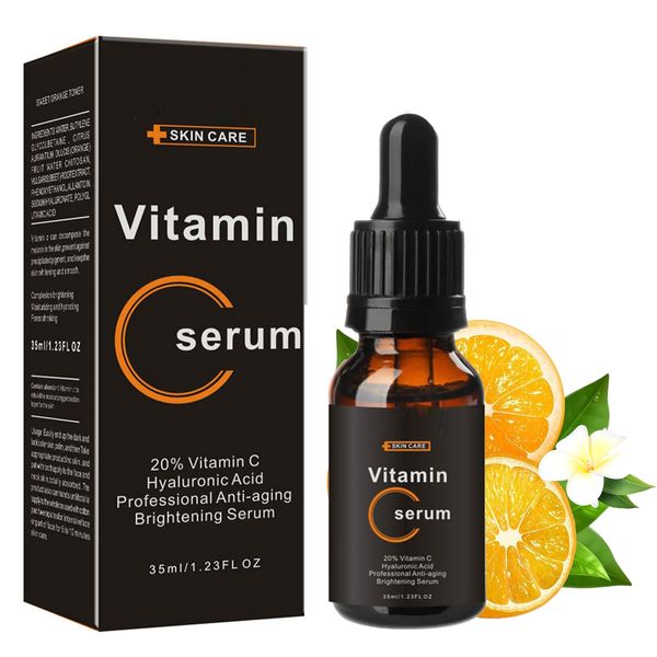 Vitamin C Serum For Face, 20% Vitamin C Serum With Hyaluronic Acid For Collagen Boost, Anti-Wrinkle,Anti-Aging,Dark Circle,Sun Damage,Brighten Hydrate Face Serum