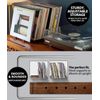 Durable Vinyl Record Storage Holder for 75 Lps, Solid Walnut Vinyl Record Stand 