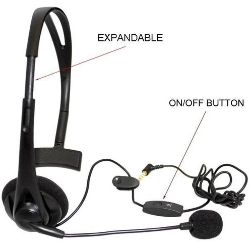 Wired Mono Headphone Earphone w Mic Headset Compatible with AT&T Radiant Max 5G/Maestro Max, 3.5mm Single Earbud Hands-Free Microphone Over-The-Head