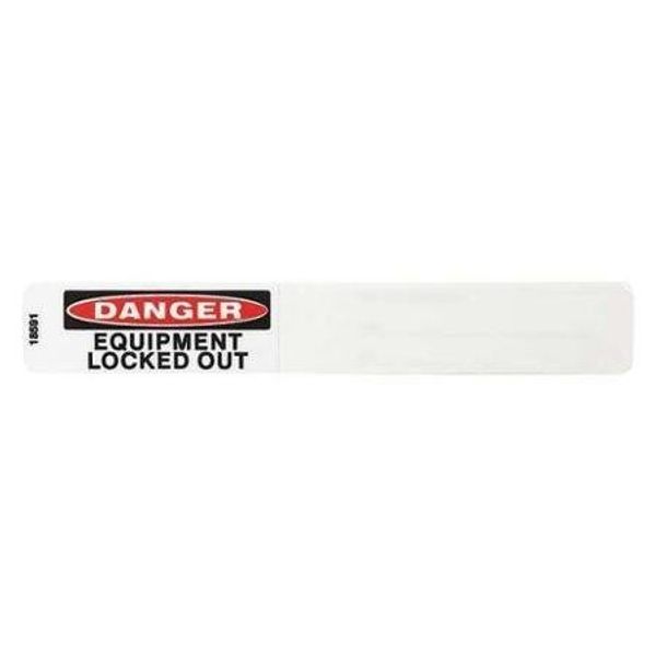 Padlock Label, 3/4 In. H, 5 In. W, PK 25