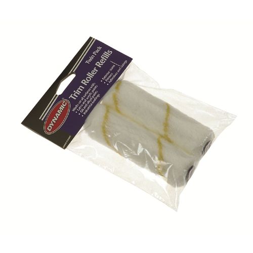 Dynamic HM005309 Mini Trim Roller Refills, 1-1/2-Inch Nap, 2-Pack, 4-Inch