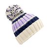 Beechfield Hygge Striped Beanie - Black Cherry
