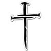 AK Wall Art Cross Nails Vinyl Sticker - Select Size
