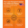 Zero Grid Travel Wallet & Family Passport Holder w/RFID Blocking- Document Organizer Case (Shadow)