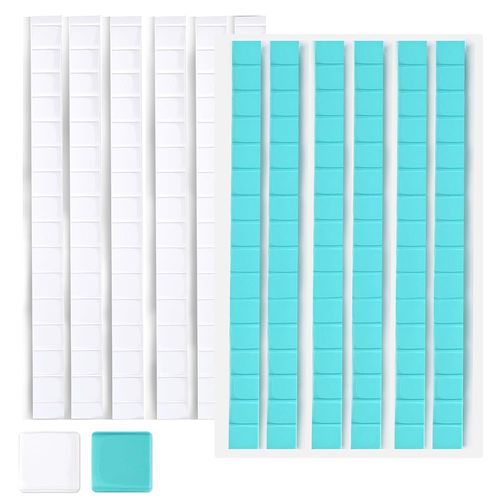 CRASPIRE 192Pcs Adhesive Nail Art Clay 2 colors Poster Sticky Tack Putty Removable Elasticity False Nails Tips Sticky Manicure Tool Reusable Putty Non Stick Hand Clays for DIY Practice Sticking Decor