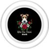 Roses Flowers Art Wire Fox Terrier PopSockets PopGrip for MagSafe