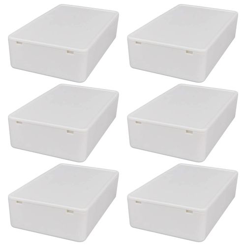 GTIWUNG ABS Plastic Electrical Project Box Enclosure Case Junction Box Junction Box ABS Waterproof Box 6pcs White 100x60x25mm