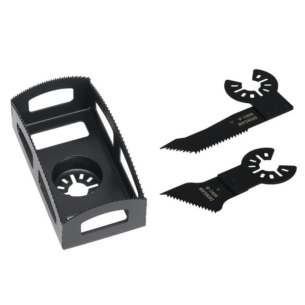 Jefcom SWC-SMBC-3S Switch Box Saw Attachment Set for Multi-Tool (OIS Blade)