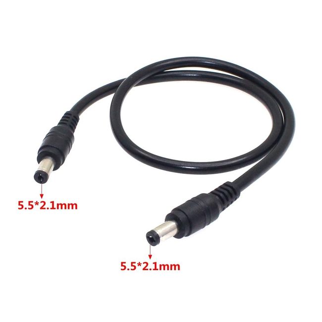 12V Male To Male Power DC Power Cord Adapter Extension Cable 0.5m