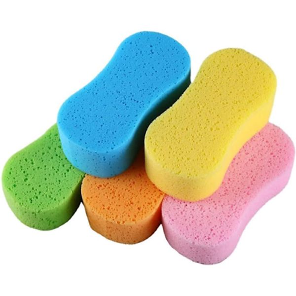 3 Pack Extra Thick Large Colorful Car Wash Sponges: Multi-Purpose Various Uses
