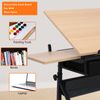 Drafting Drawing Table Craft Table Desk 9 Levels Adjustable Angle Top Home