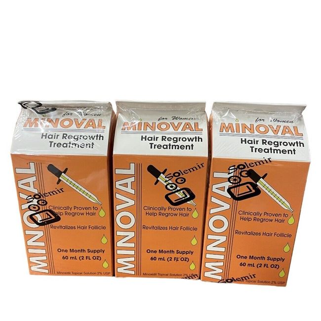 MINOVAL  Hair Regrowth Treatment- For Women Extra Strength ( 3 Pack )  2oz Each