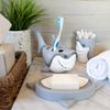 Borders Unlimited Fish 'N Sharks White Toothbrush Holder, Multi