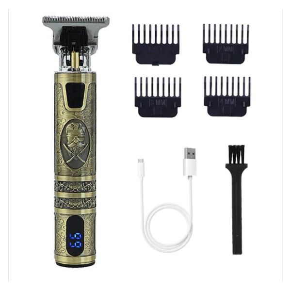 Professional Men's Hair Clippers Trimmers Beard Shaver Cordless Metal Waterproof LED Screen