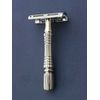 SAFETY RAZOR STAINLESS STEEL + 5 DOUBLE EDGE REPLACEMENT SHAVING BLADES