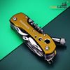 munkees 14-IN-1 Multi-Function Tool Portable LED Torch Foldable Blade Utility Tool for Outdoor, Disaster Prevention, Work, Camping, Climbing