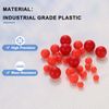 uxcell 100pcs PP Plastic Bearing Balls 8mm Solid Plastic Balls, Precision Bearing Ball, Red