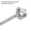 PANDORA Timeless Sterling Silver Graduated Heart Ring with Clear Cubic Zirconia, Sterling Silver, Cubic Zirconia