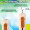 3 Pcs 3 in 1 Automatic Needle Threaders Seam Ripper, Three Colors Quick Needle Threader Sewing Tool for Hand Sewing Quick Threading Embroidery