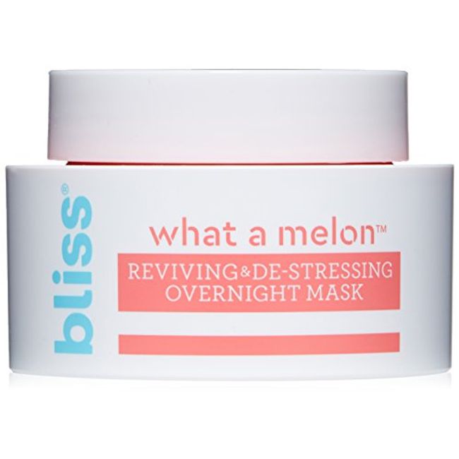 Bliss What a Melon Overnight Facial Mask - 1.7 Oz - Reviving & De-stressing Overnight Mask - Hydrates, Nourishes, and Softens - All Skin Types - Vegan & Cruelty-Free