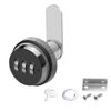 MEIRIYFA Combination Cam Lock Password Coded 3-Digit Security Cabinet Drawer Password Lock for Mailbox (25mm Iron Black)