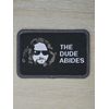 THE DUDE ABIDES BIG LEBOWSKI FUNNY TACTICAL WOVEN SWAT HOOK MORALE PATCH