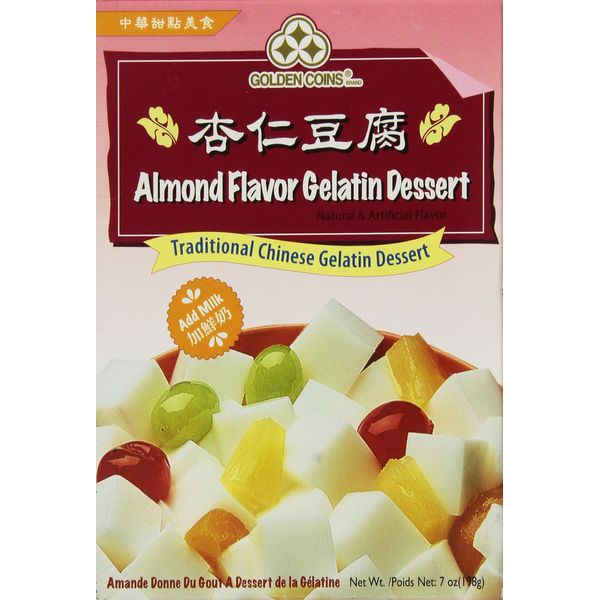 Golden Coins Brand ALmond Flavor Gelatin Dessert