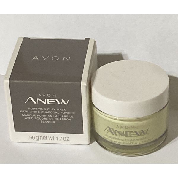 New Avon Anew Purifying Clay Mask w White Charcoal Powder 1.7 oz New