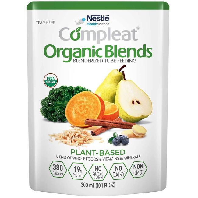 Compleat Organic Blends Blenderized Tube Feeding Plant Based -10.1 Oz –Pack of 6