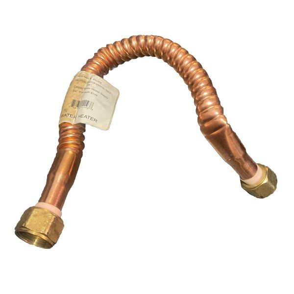 Copper Water Heater Connector 3/4" HDS Part# 403376 18” Length