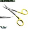 Surgical TC Iris Curved Gum Scissors Tissue Dissection Veterinary Surgery Shears