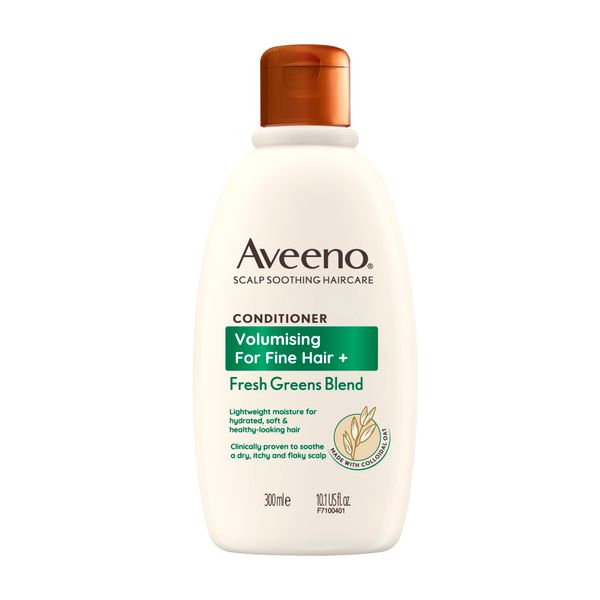 Aveeno Volumising For Fine Hair + Fresh Greens Blend Scalp Soothing Oat Conditioner 300ml