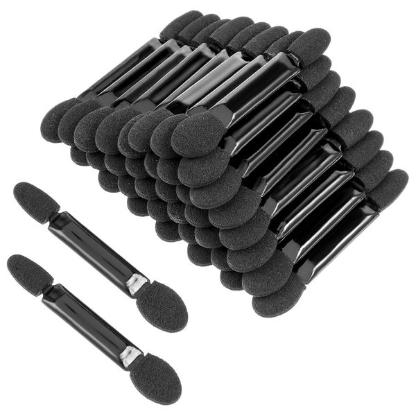 Dual Sides Eyeshadow Brushes Disposable Makeup Applicator Cosmetic Tools, 50Pc