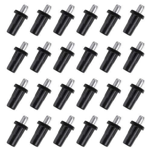 Uxcell 7.5mm Black Plastic Spring Cabinet Pin, 24 Pcs x Cabinet Door Repair Pins