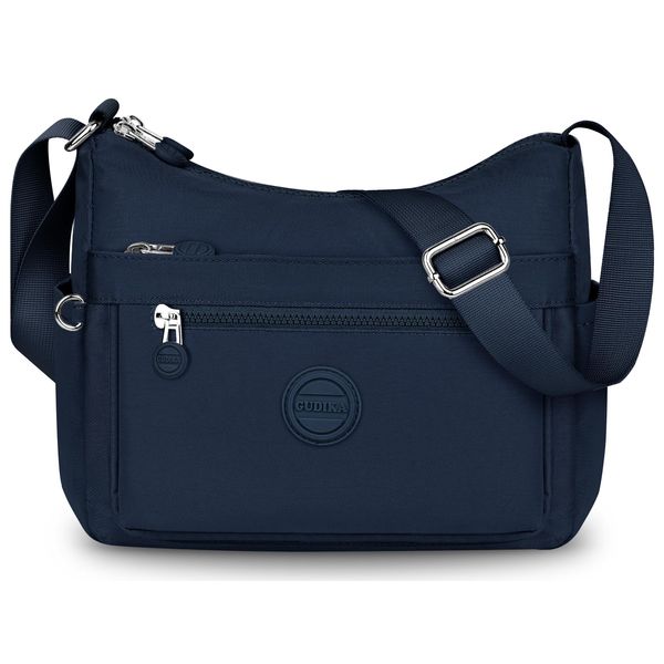 VOBUKE Umhängetasche Damen Mittelgroß Wasserdicht Nylon Crossbody Bag mit Vielen Fächern Leichte Schultertasche Verstellbarer Breitem Freizeit Kleine Messenger Bag für Einkaufen, Reisen