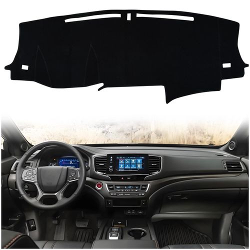 KEEGTBOX Dashboard Mat Cover Interior Center Console UV Rays Protector Compatible with Honda Pilot 2016-2022/ Honda Ridgeline 2017-2024/ Honda Passport 2019-2024 Dash Board Mat Carpet Accessories